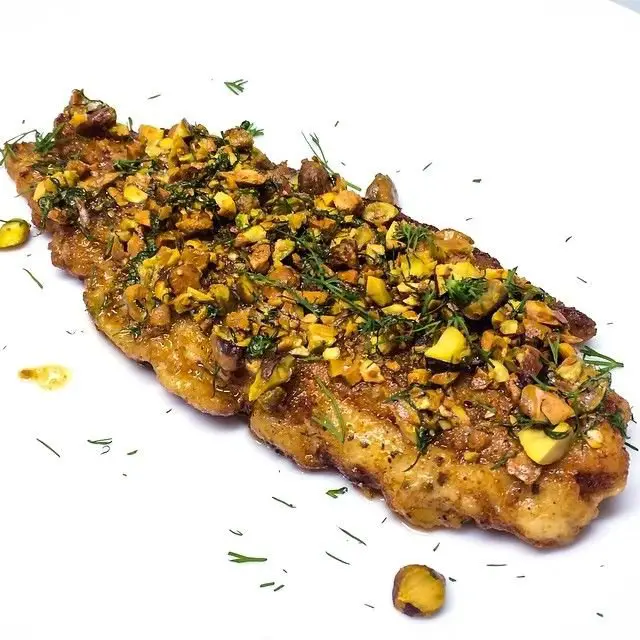 Austrian Food - Saibling Müllerin with Pistachios and Dill (Pan-Fried Trout)