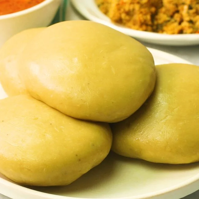 Congo Food - Fufu (A Dough-Like Paste Made From Cassava Or Corn Flour, Eaten With Soups Or Stews)