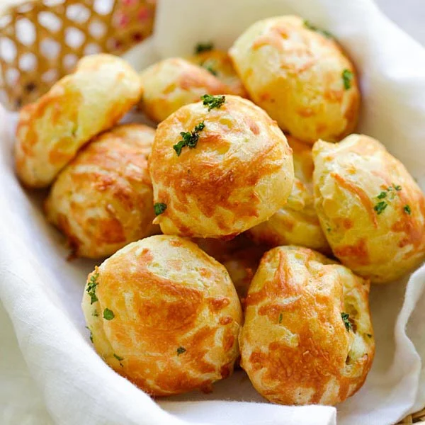 French Food - Gougères (Cheese Puffs)