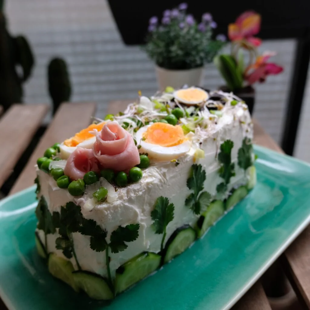 Icelandic Food - Smörgåstårta (Tuna & Egg Sandwich)