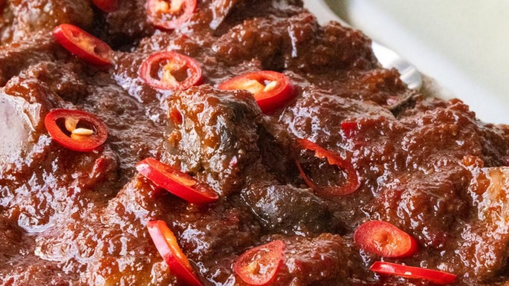 Indonesian recipes - Sambal Goreng Hati (Liver with Chili Sauce)