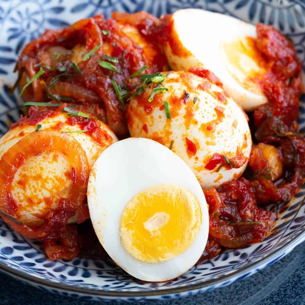 Indonesian recipes - Sambal Talar (Eggs in Chili Sauce)