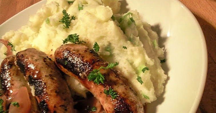 Irish Food - Irish Sausages & Champ