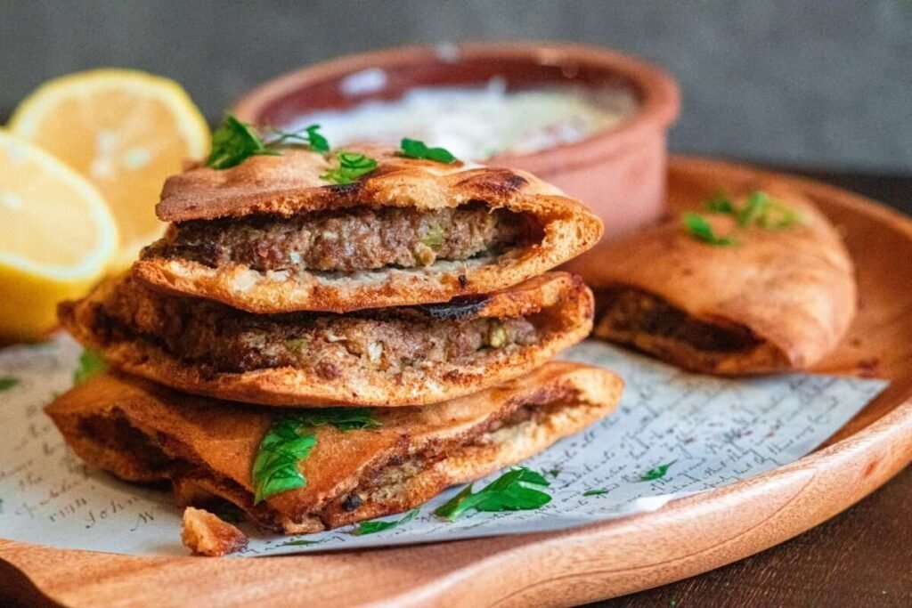 Palestinian Food - Meat Stuffed Pitas (Palestinian Arayes)