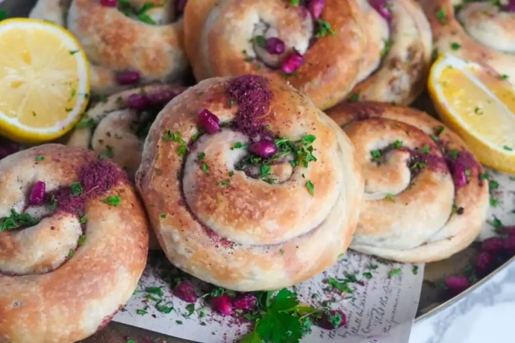 Palestinian Food - Sfeeha Yafawiyeh (Spiral Meat Pies)