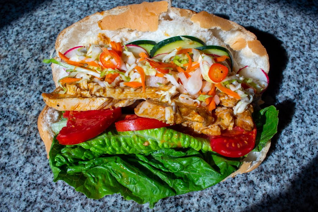 Salvadoran Food - Panes Con Pavo (Turkey Sandwich)
