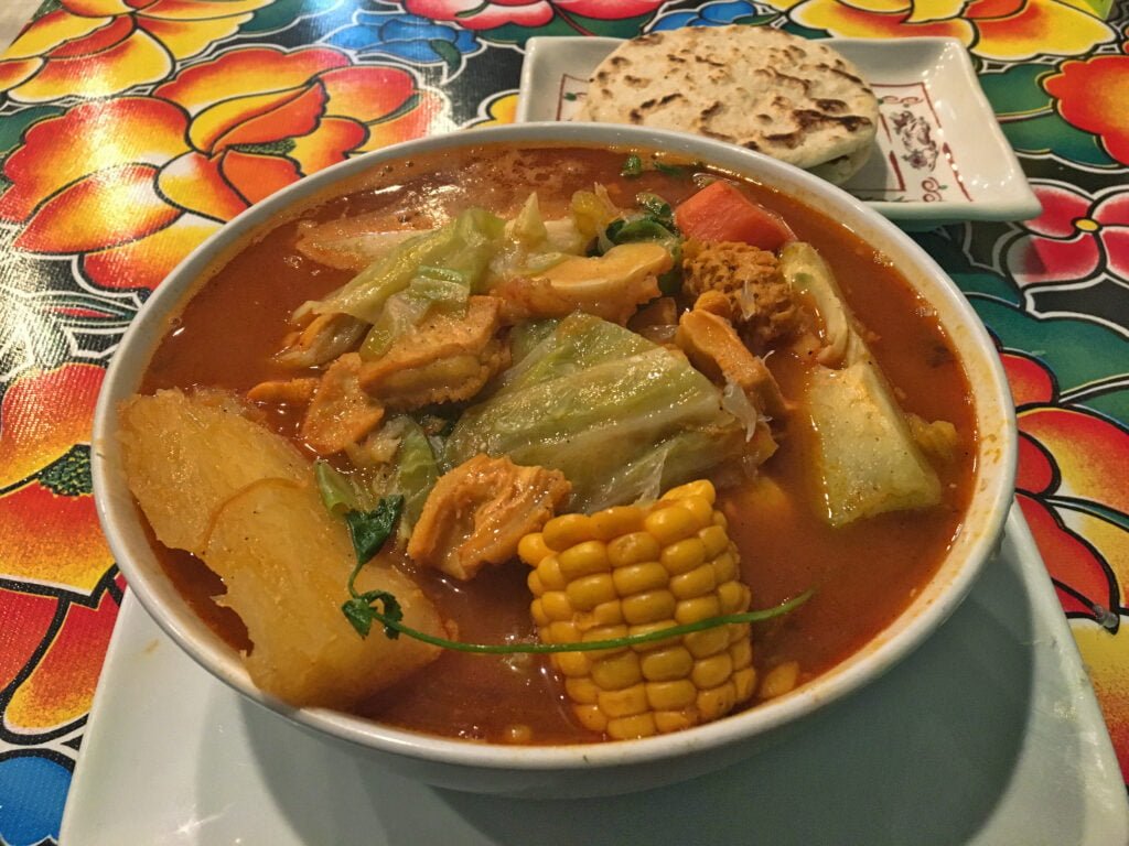 Salvadoran Food - Sopa De Pata (Cow Foot Soup)