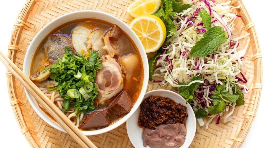Vietnamese Food - Bún Bò Huế (Spicy Beef Noodle Soup)