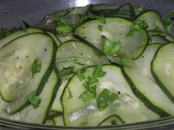 Danish Food - Danish Cucumber Salad - Agurkesalat