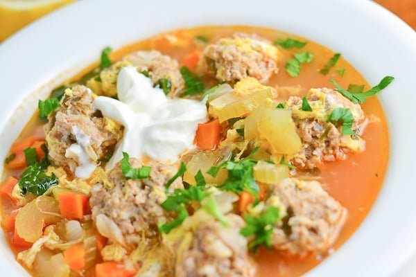 Romanian Food - Meatball Soup