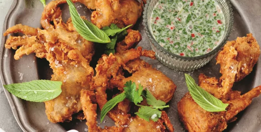 Thai Food - Soft shell crab with coconut dressing