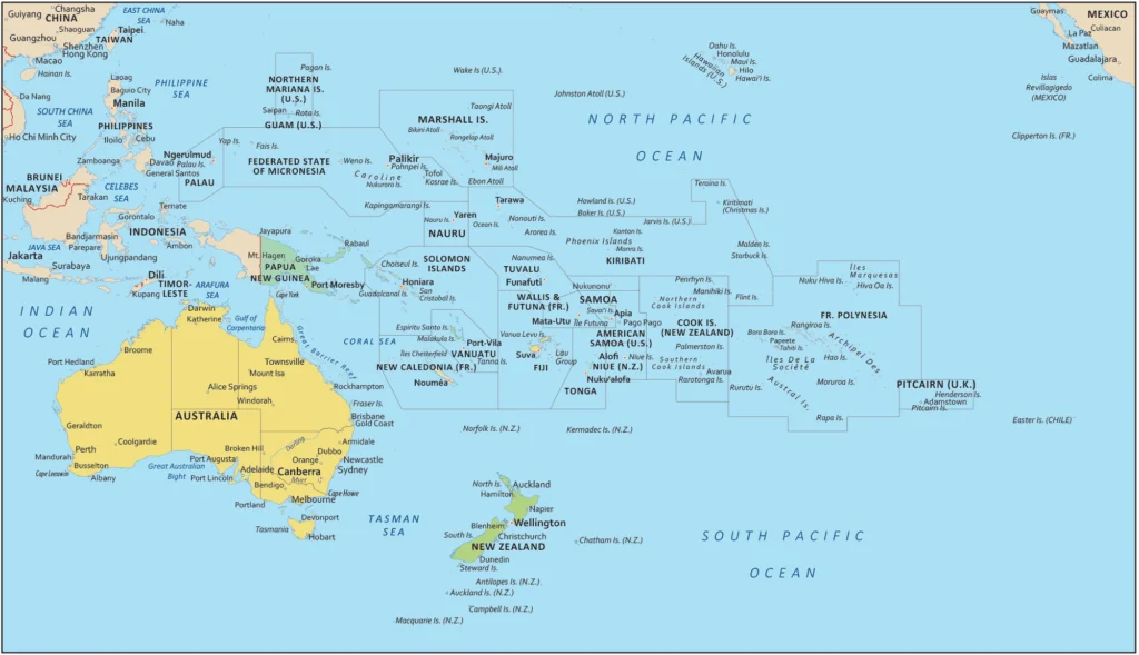 The Countries that Make Up Oceania Cooking