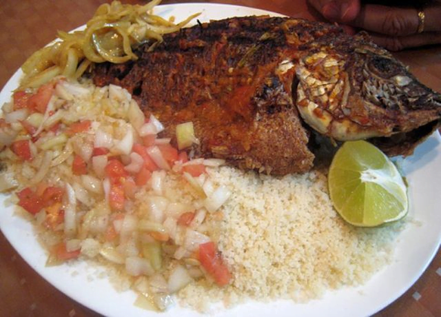 Ivorian Cuisine - Attiéké au Poisson