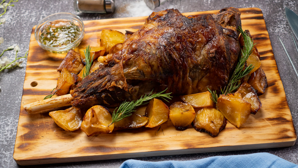 New Zealand Recipes – Roast Lamb with Mint Sauce