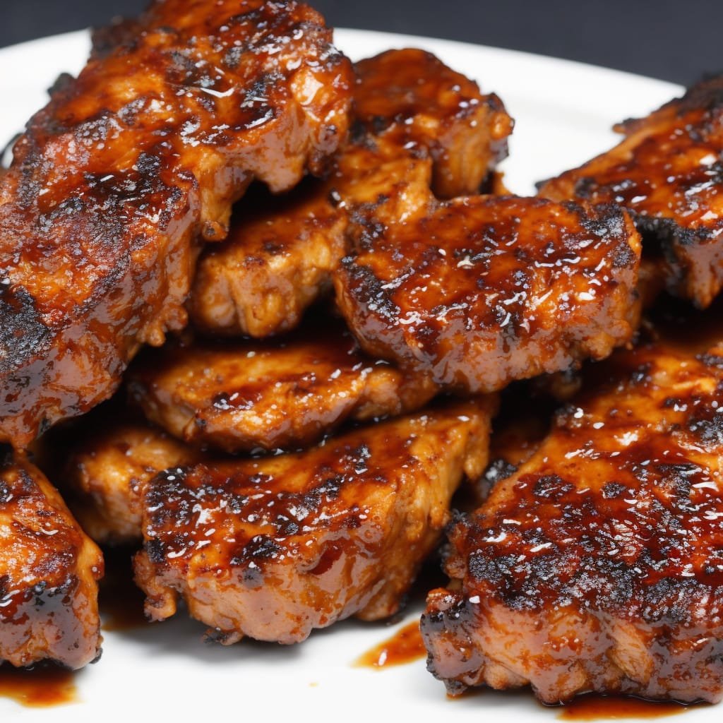 Barbecued sticky Chinese pork chops