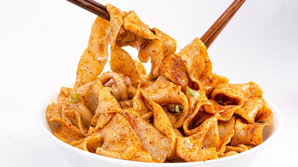 Chinese Vegan Food - Biang Biang Noodles (Chinese Hot Sauce Noodles)