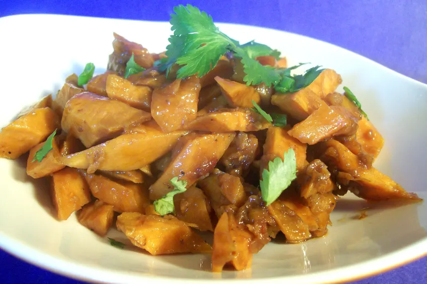 Stir-Fried Spicy Chinese Sweet Potatoes