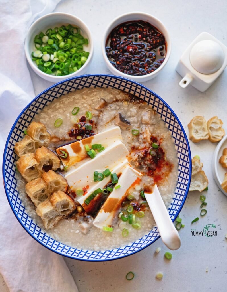 Chinese Vegan Food - Vegan Chinese Rice Porridge (Congee)