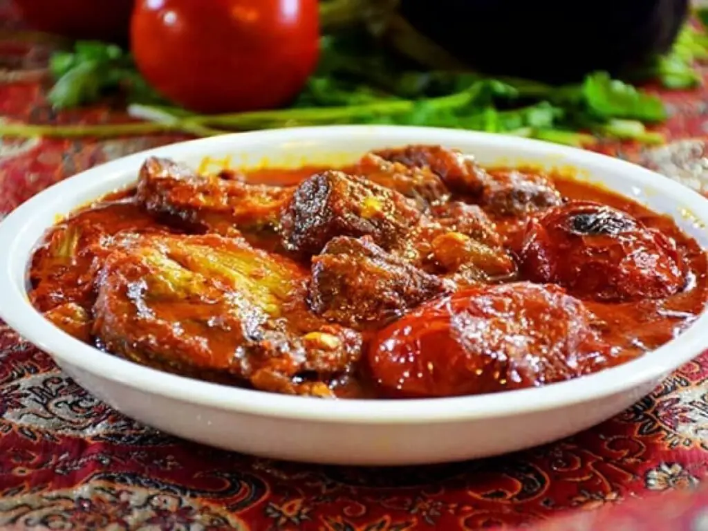 Uzbek Food - Bademjan (Eggplant Salad)