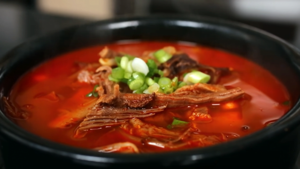 Korean Food - Yukgaejang (Spicy Korean Beef Soup)