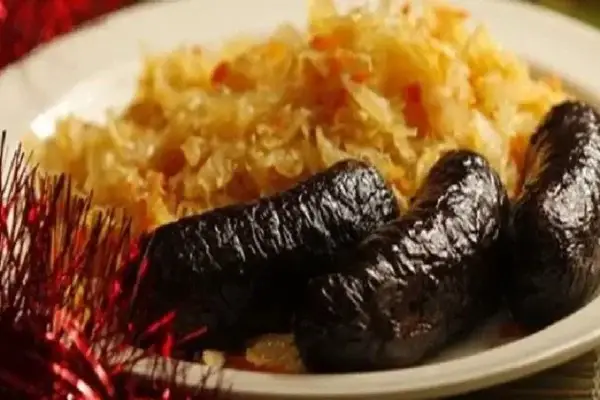 Verivorst with Mulgikapsad (Blood Sausage with Sauerkraut and Pork)