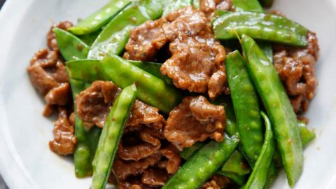 Chinese Beef Recipes - Asian Beef with Snow Peas