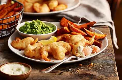 English Food - Scampi and Chips