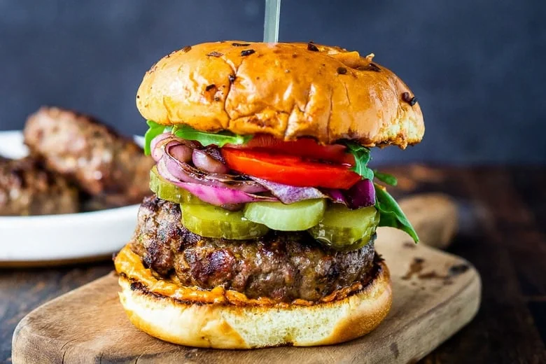 American Food Dishes - Bison Burgers