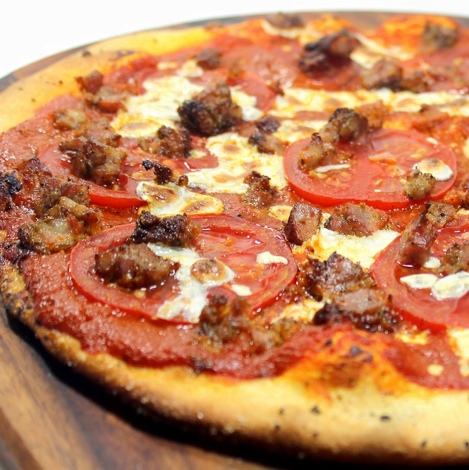 All American Pizza - Sausage & Tomato Pizza