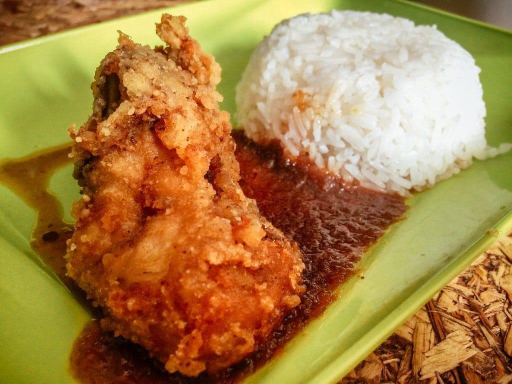 Brunei’s Food - Nasi Katok (Rice with Fried Chicken)