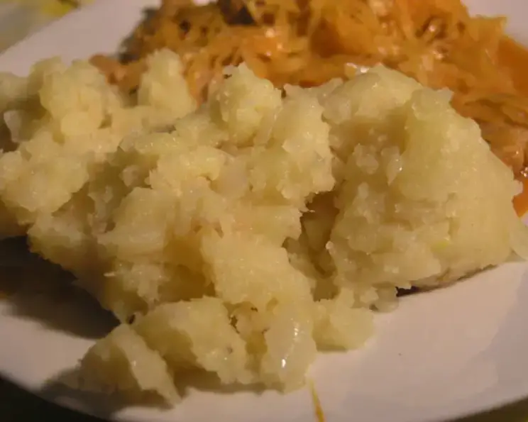 Croatian Food - Potatoes with Salmon (Krumpir S Lososom) 