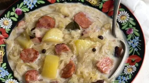 Czech Food - Kyselica (Sauerkraut Soup) 