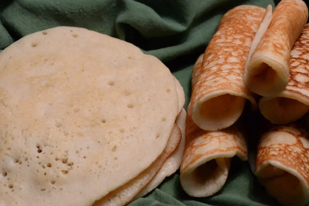 Djibouti Food - Canjeero (A Flatbread Made from Teff Flour) 