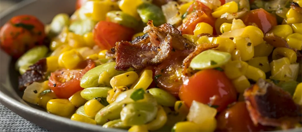 Succotash (Equatorial Guinea's National Dish, A Hearty Stew Made with Corn, Lima Beans, Tomatoes, And Local Vegetables.) 