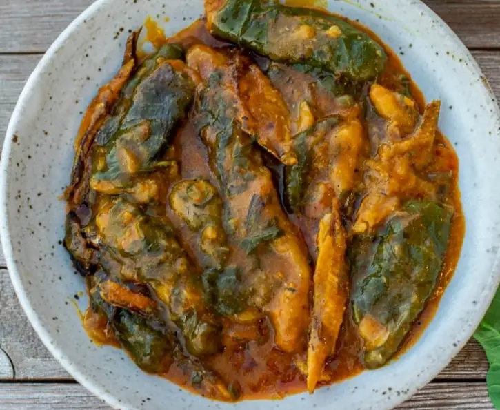 Equatorial Guinea Food - Ekwang (Steamed Dish Made from Grated Cocoyam Wrapped in Leaves) 